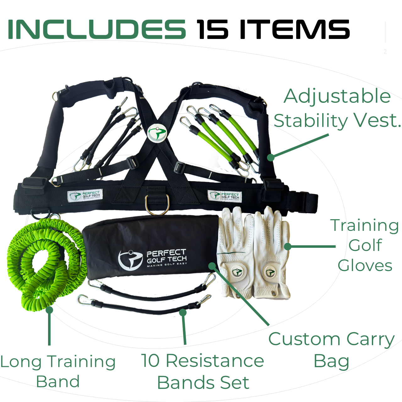 Swing Band Golf Training Aid (Includes Golf Gloves) Adult Men Size