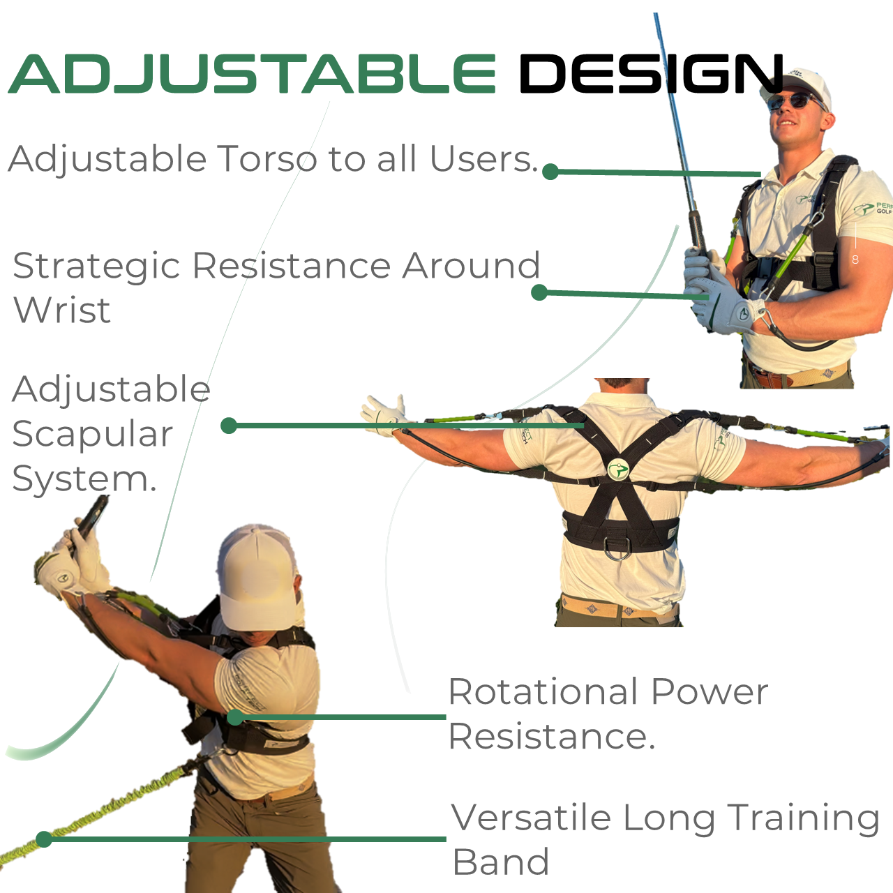 Swing Band Golf Training Aid (Includes Golf Gloves) Adult Men Size